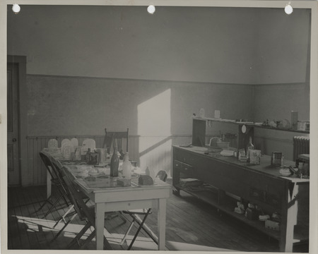 Photograph of handicraft work at the community house in Columbus Junction