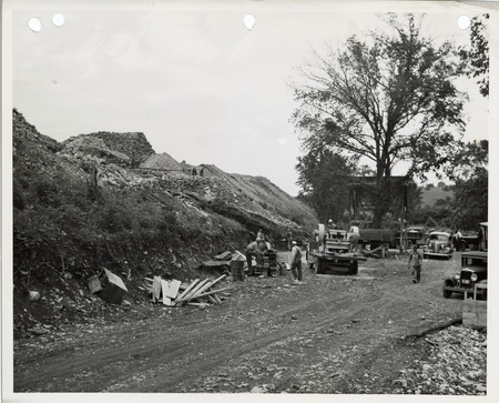 Photograph of people working at a quarry in Madison County