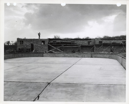 Photograph of the construction of a swimming pool at Edmundson Park in Oskaloosa