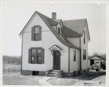 Photograph of a caretaker's home at the sewage disposal plant in Oskaloosa