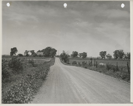 Photograph of a farm to market road one mile east of Melcher in Marion County