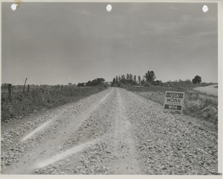 Photograph of a farm to market road five miles south of Knoxville in Marion County