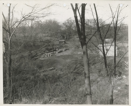 Photograph of sewer construction at 16th and Hickman in Des Moines