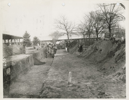 Photograph of sewer construction at the State Fairgrounds in Des Moines