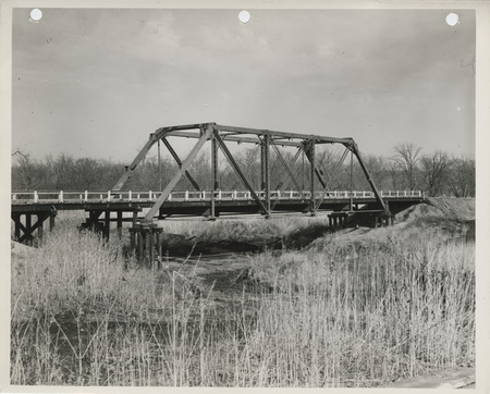 Photograph of a steel bridge on a farm to market road in Ringgold County