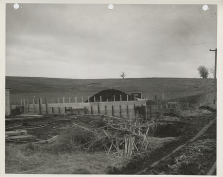 Photograph of culvert construction for a farm to market road in Ringgold County