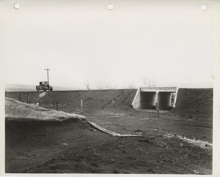 Photograph of twin culverts on a farm to market road in Union County