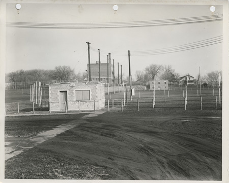 Photograph of the warehouse for Creston High School equipment
