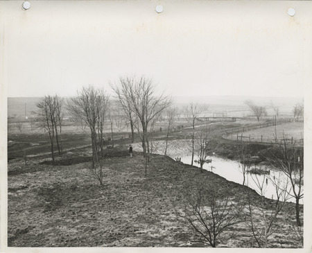 Photograph of people landscaping Water Works Park in Creston