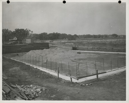 Photograph of swimming pool construction at the Sunnyside Park in Atlantic