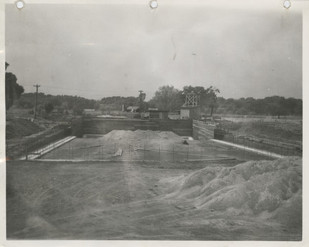 Photograph of swimming pool construction at the Sunnyside Park in Atlantic