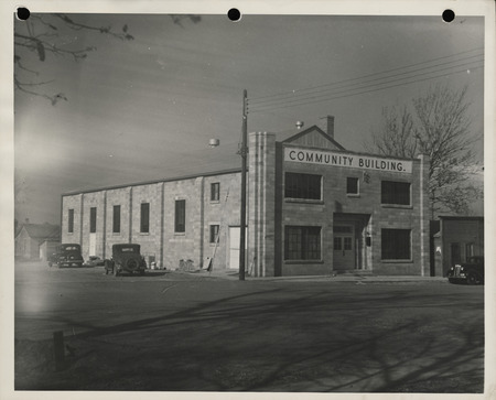 Photograph of the exterior view of the community building in Hastings