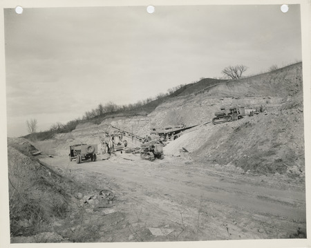 Photograph of equipment at the quarry in Thurman