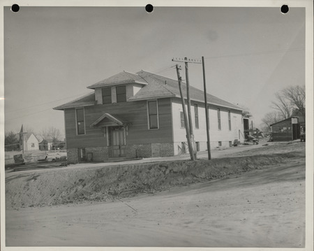 Photograph of the community building in Castana