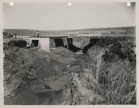 Photograph of culverts in the farm-to-market road in Red Oak