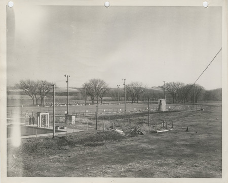Photograph of the swimming pool and the athletic field in Villisca