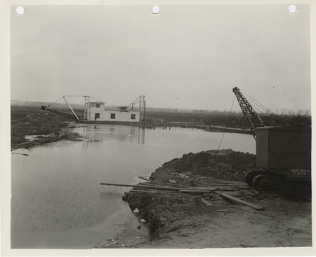 Photograph of dredging at Lake Manawa in Council Bluffs
