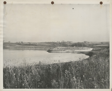 Photograph of dam and spillway at Bedford State Park in Taylor County