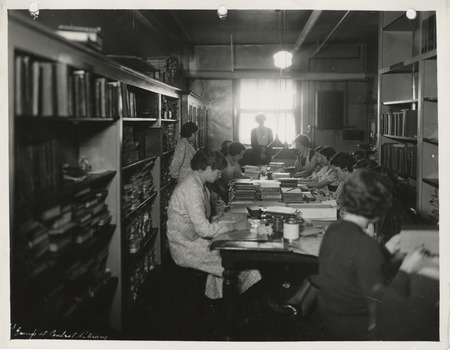 Photograph of bookbinding at the central public library in Sioux City