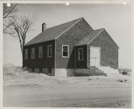 Photograph of the Cass Township community building in Boone County