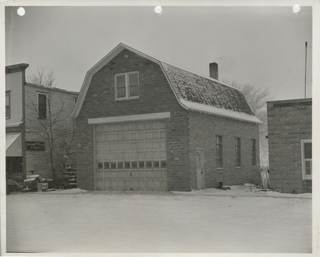 Photograph of the maintenance garage and shed in Dolliver