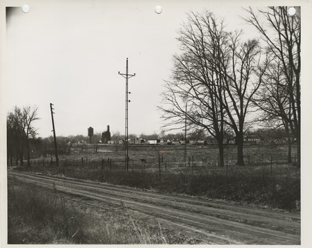 Photograph of the building site for a maintenance shed in Oskaloosa