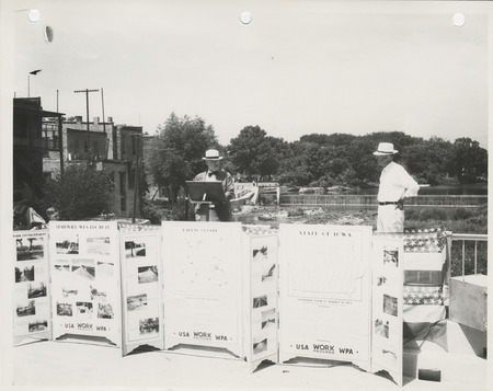 Photograph of people gathered during the dedication of Alden Bridge event
