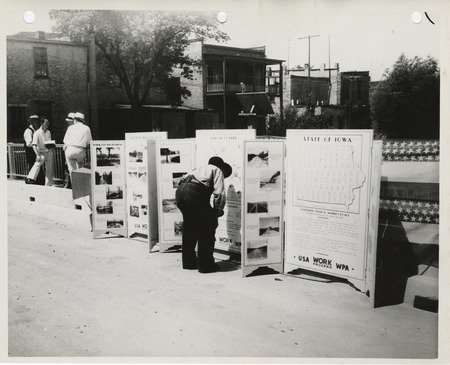 Photograph of people gathered during the dedication of Alden Bridge event