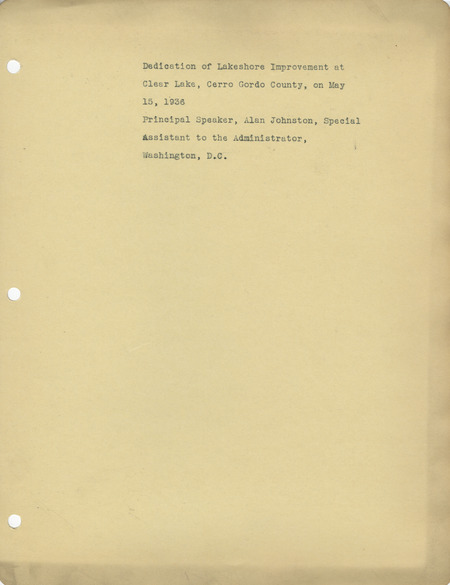 Description of project: lakeshore improvements