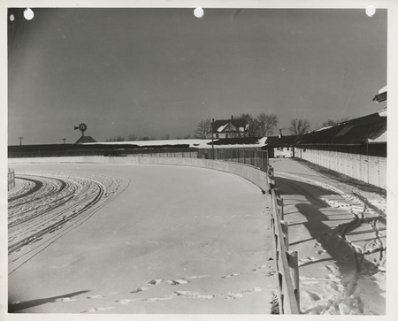 Photograph of Clay County Fairgrounds covered with snow