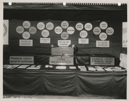 Photograph of WPA exhibit at the Sioux City Auditorium