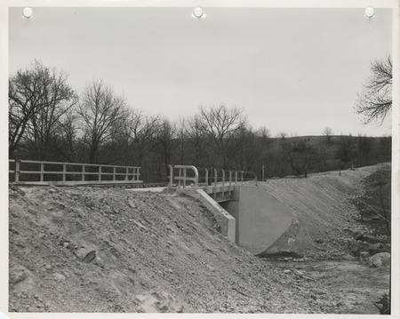 Photograph of highway concrete bridge along the farm-to-market road in Boone
