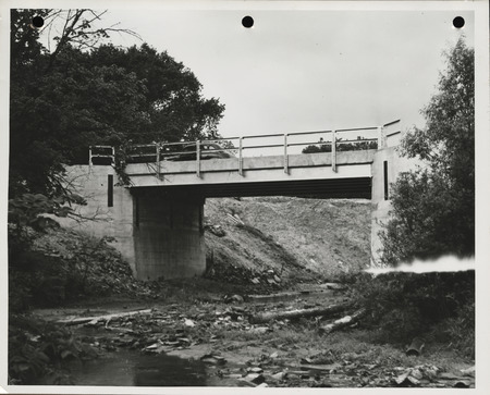 Photograph of the concrete bridge on the farm-to-market road in Webster County
