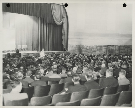 Photograph of people attending the WPA district meeting
