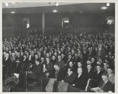 Photograph of people attending the WPA district meeting