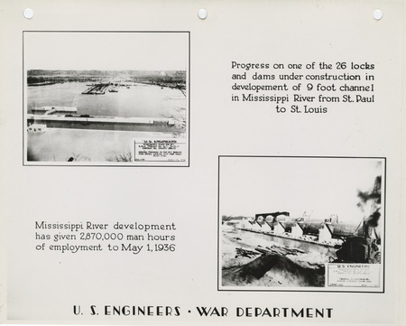 Display card of the U.S. Engineers War Department projects