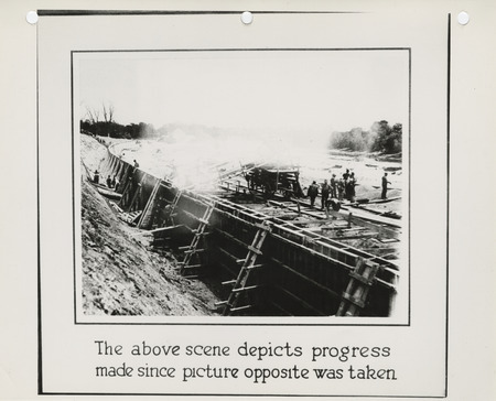 Display card of the progress made by one of the WPA projects