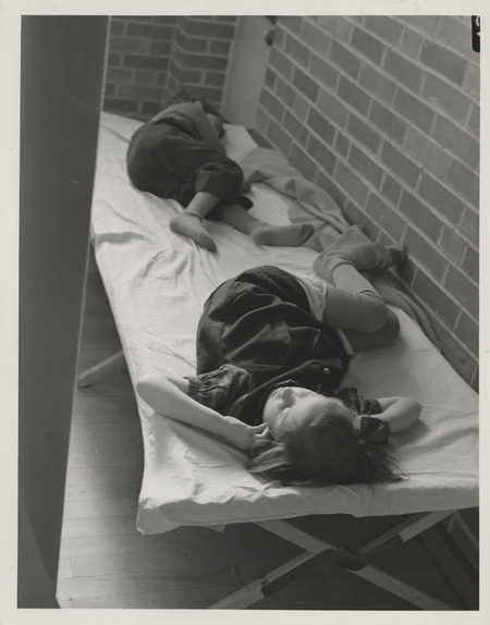 Photograph of nap time at McKinley School in Mason City