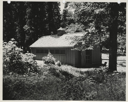 Photograph of a latrine and utility building at Clear Lake State Park in Cerro Gordo County