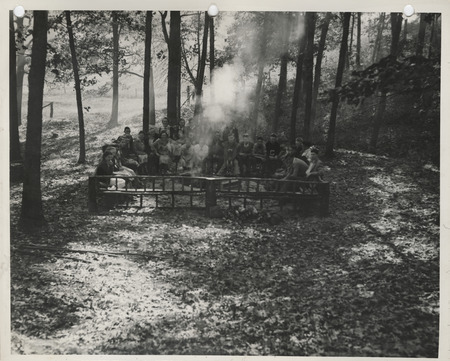 Photograph of people at a city park in Columbus Junction