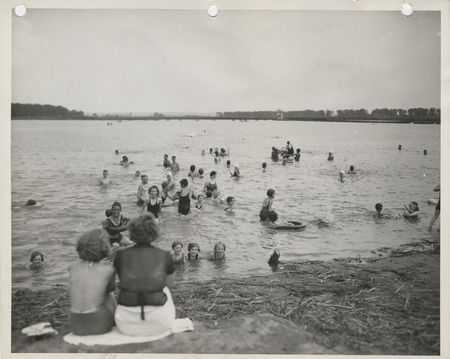 Photograph of people at Lake Manawa in Council Bluffs