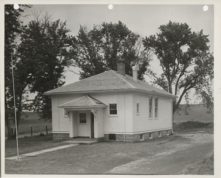 Photograph of a school house in Maple Township in Ida County