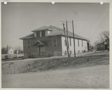 Photograph of the community building in Castana