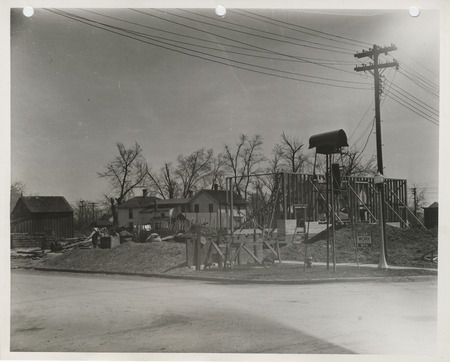 Photograph of town hall construction in Wilton