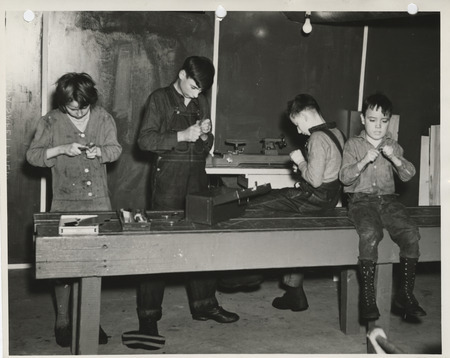 Photograph of a woodworking class in Waterloo