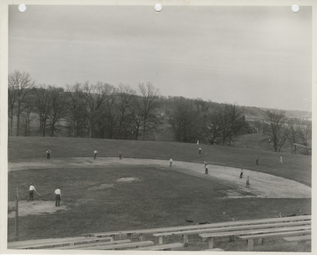 Photograph of a baseball school in Muscatine
