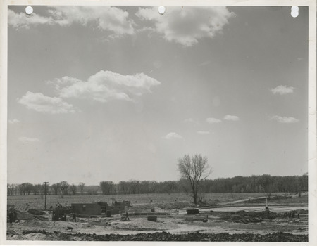 Photograph of construction of the disposal plant in Perry