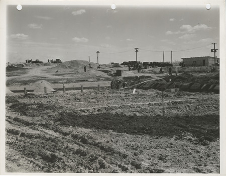 Photograph of construction of the disposal plant in Perry