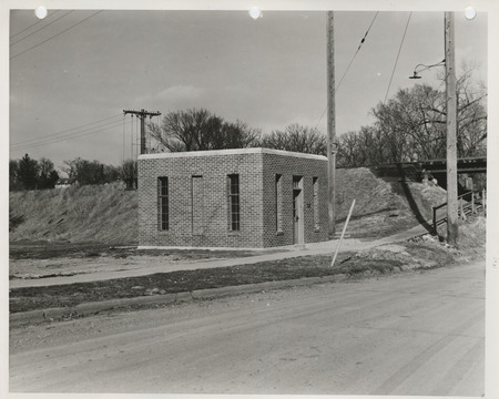 Photograph of a pumping station on a sewer line in Dickinson County