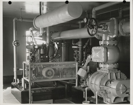 Photograph of the interior of a disposal plant in Dickinson County
